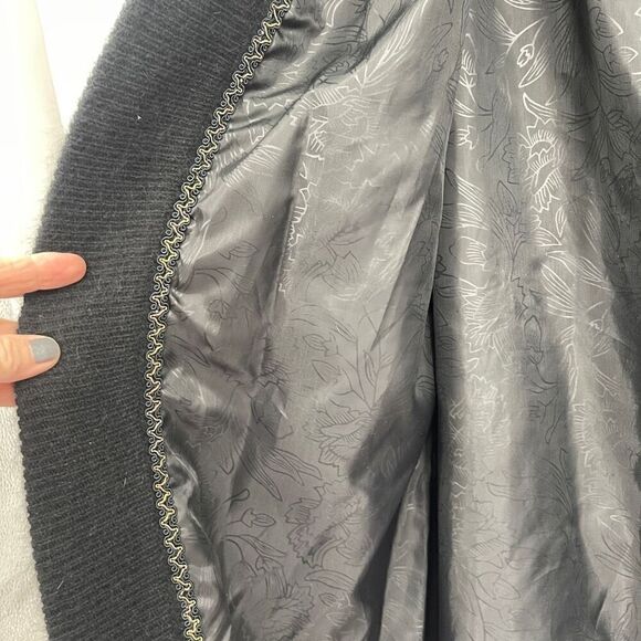 Baluchi Creations Charcoal Gray Angora Rabbit Hair Cardigan Sweater Size Small - Picture 7 of 9